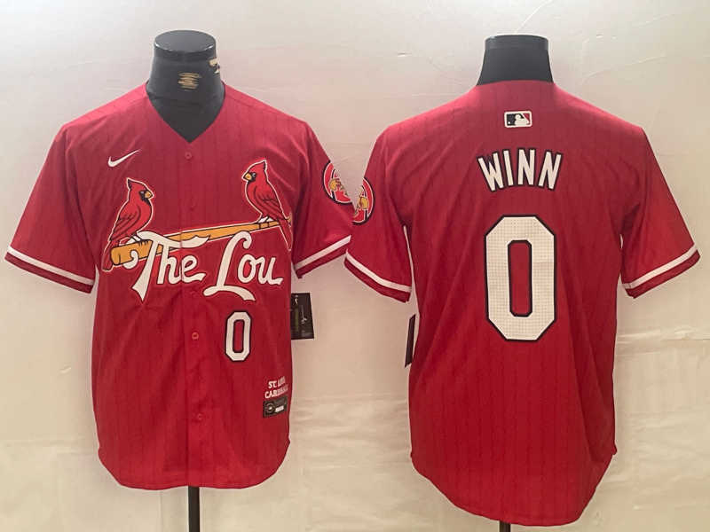 Men's St. Louis Cardinals Masyn Winn #0 Red 2024 City Connect Limited Jersey